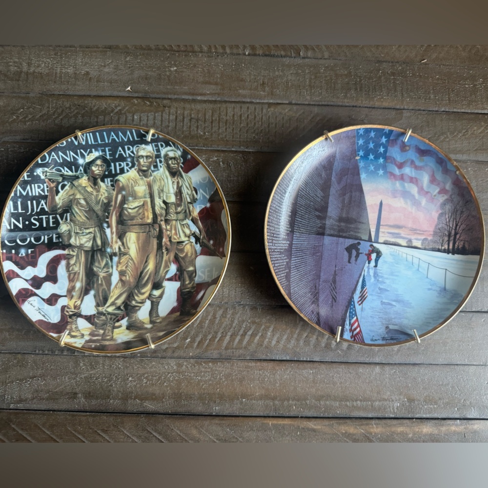 Vintage Franklin Mint Plate The Official Friends of the Vietnam Memorial 2